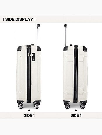Valise moyenne - 65x42x26 cm abs + pc 61 l tsa - kono