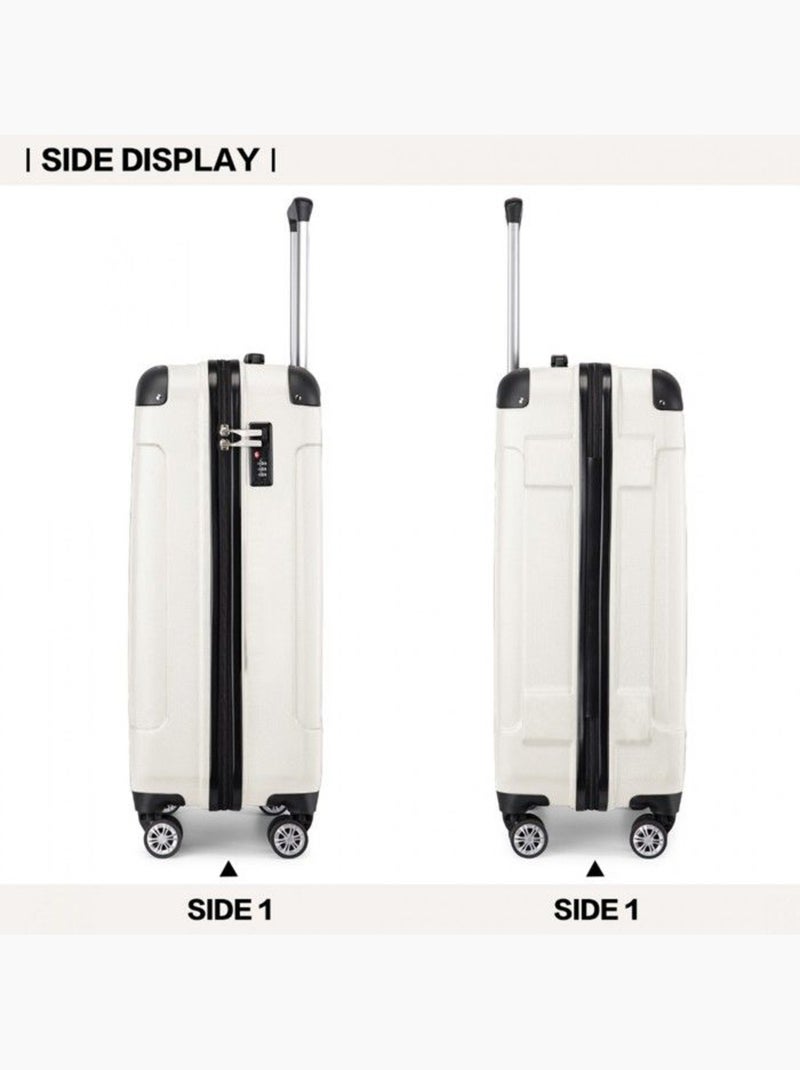 Valise moyenne - 65x42x26 cm abs + pc 61 l tsa - kono Beige - Kiabi
