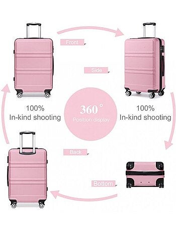 Valise moyenne - 65x44x25.5 cm abs 64 l tsa - kono