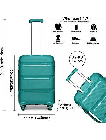 Valise moyenne - 65x44x27 cm pp 100 l tsa - kono