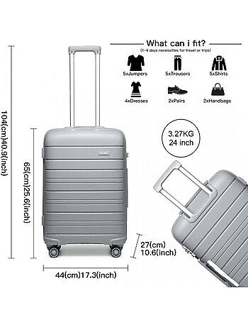 Valise moyenne - 65x44x27 cm pp 100 l tsa - kono