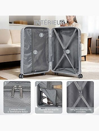 Valise moyenne - 65x44x27 cm pp 100 l tsa - kono