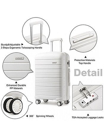 Valise moyenne - 65x44x27 cm pp 66 l tsa - kono