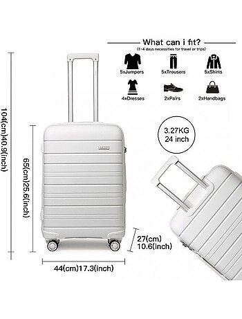 Valise moyenne - 65x44x27 cm pp 66 l tsa - kono