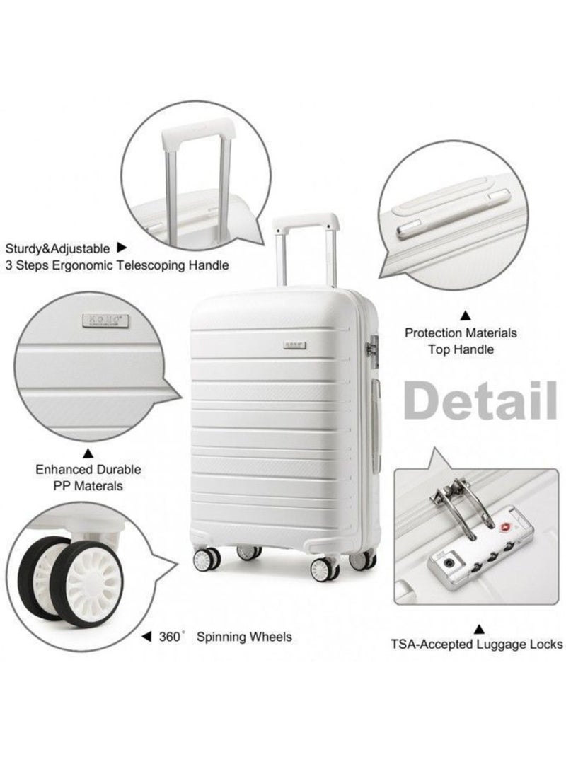 Valise moyenne - 65x44x27 cm pp 66 l tsa - kono Blanc - Kiabi