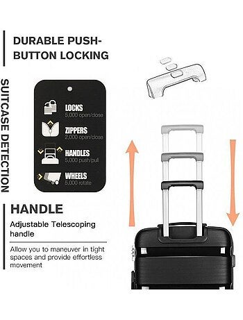 Valise moyenne - 65x44x27 cm pp 66 l tsa -