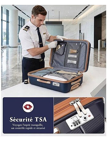 Valise moyenne - 66x44x28.5 cm polypropylène 4 roulettes serrure tsa - british traveller
