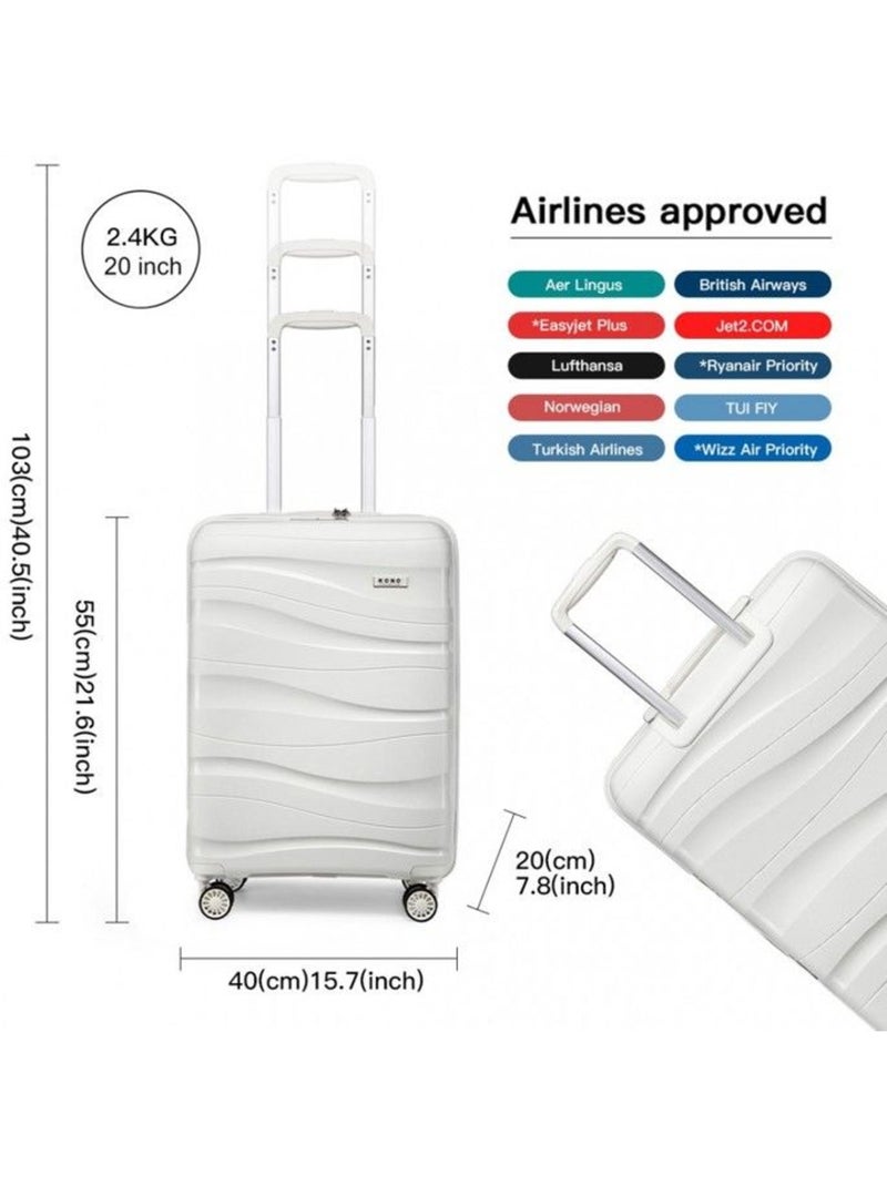 Valise moyenne - 66x46x26 cm pp 70 l tsa - kono Blanc - Kiabi