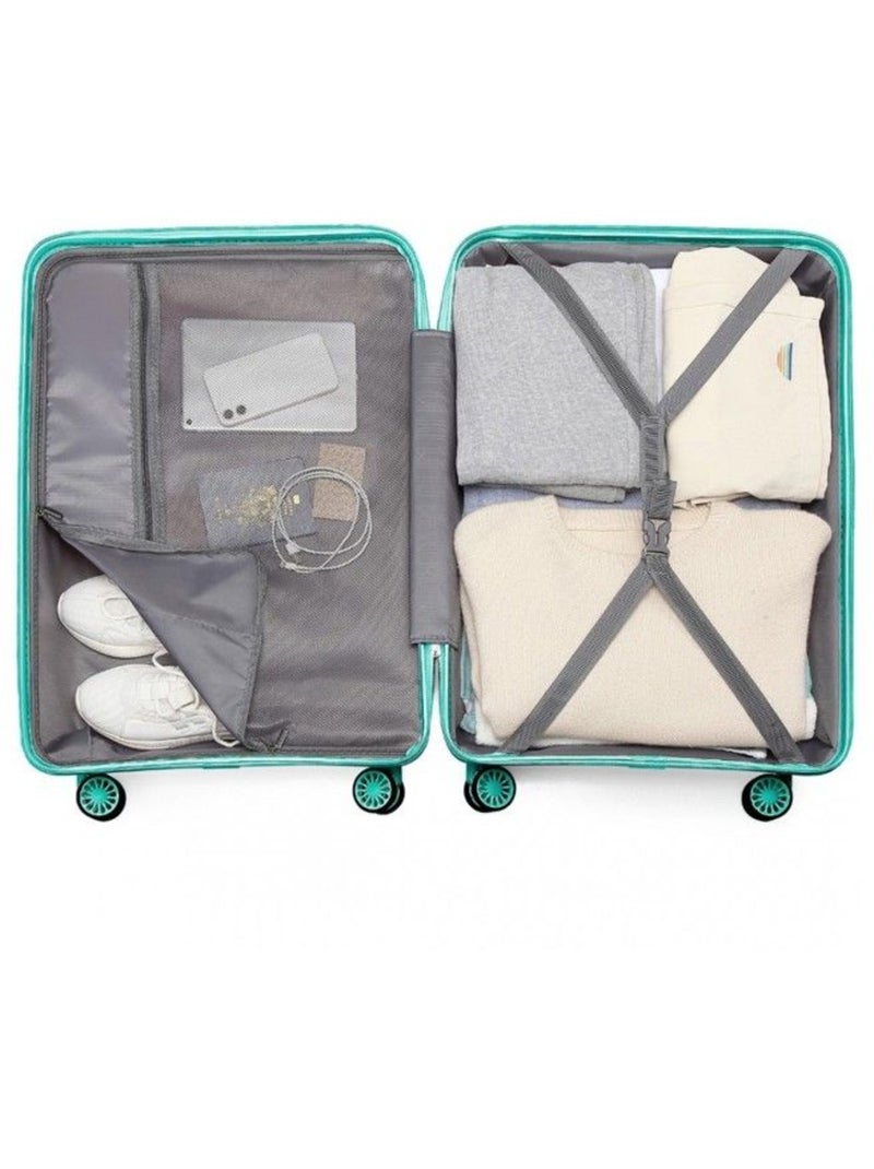 Valise moyenne - 66x46x26 cm pp 70 l tsa - kono Bleu - Kiabi
