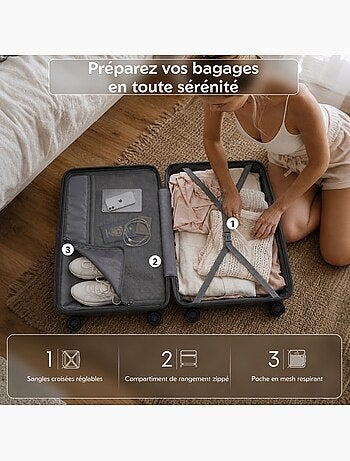 Valise moyenne - 66x46x26 cm pp 70 l tsa - kono