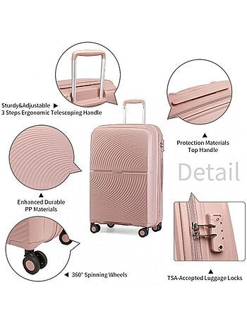 Valise moyenne - 67x46x27 cm abs 68 l tsa - british traveller