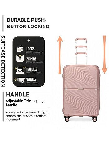 Valise moyenne - 67x46x27 cm abs 68 l tsa - british traveller
