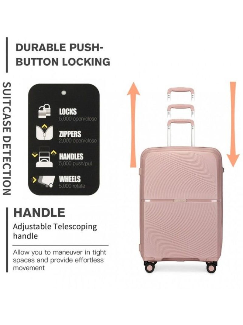 Valise moyenne - 67x46x27 cm abs 68 l tsa - british traveller Nude - Kiabi