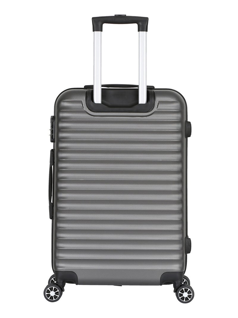 Valise Moyenne 4 roues 65cm Rigide - Classiq - Trolley ADC Gris - Kiabi