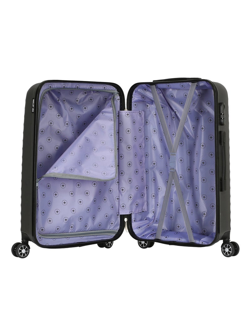 Valise Moyenne 4 roues 65cm Rigide - Classiq - Trolley ADC Gris - Kiabi