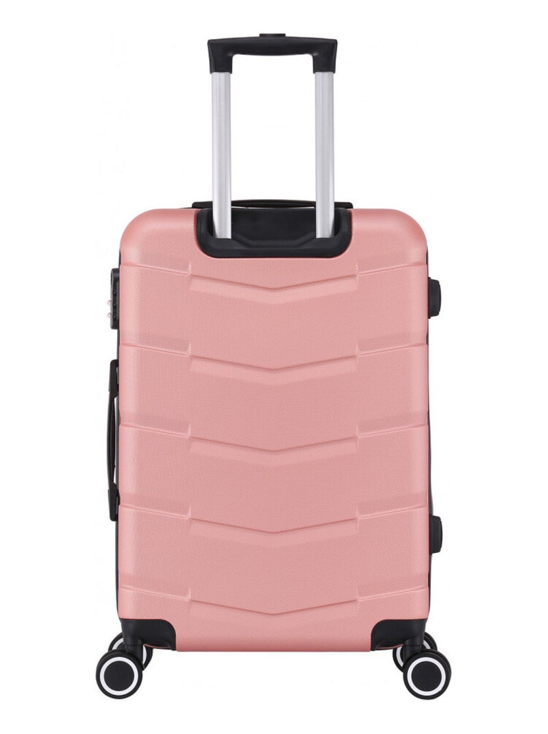 Valise Moyenne 4 roues 65cm rigide - Wall - SuperFly Rose - Kiabi