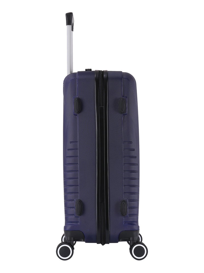 Valise Moyenne 4 roues 65cm Rigide ABS - Elegance - Trolley ADC Bleu marine - Kiabi