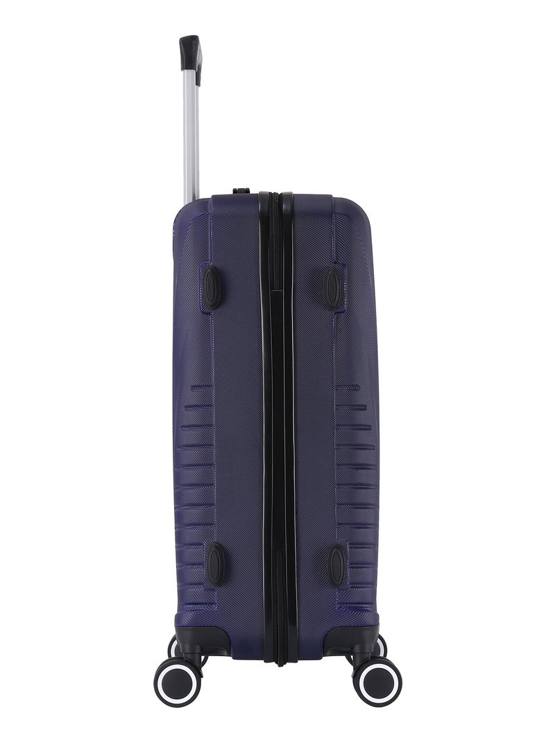 Valise Moyenne 4 roues 65cm Rigide ABS - Elegance - Trolley ADC Bleu marine - Kiabi