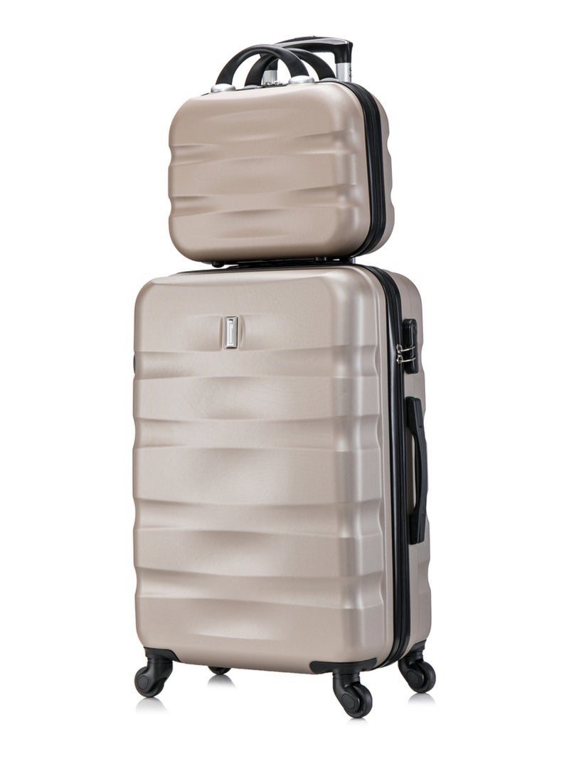 Valise Moyenne 65x41x26 avec Vanity | Serrure Intégrée | CELIMS France Champagne - Kiabi