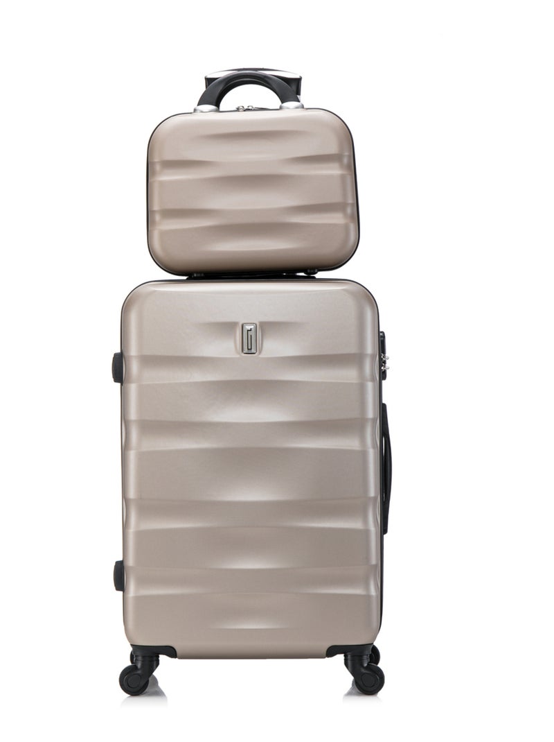 Valise Moyenne 65x41x26 avec Vanity | Serrure Intégrée | CELIMS France Champagne - Kiabi