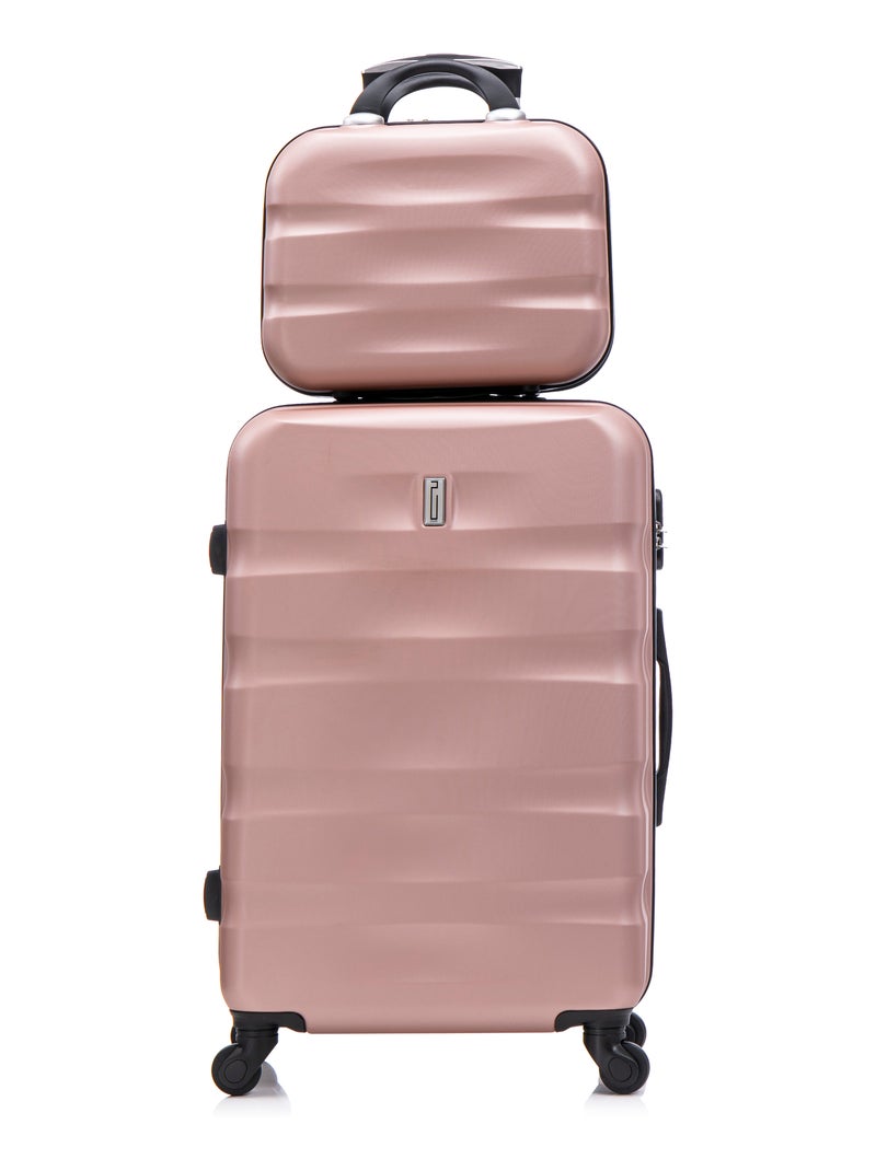 Valise Moyenne 65x41x26 avec Vanity | Serrure Intégrée | CELIMS France Rose - Kiabi