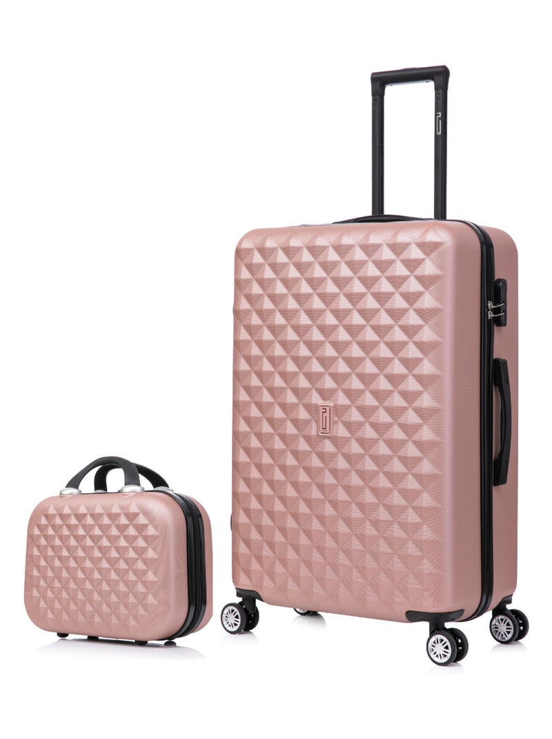 Valise Moyenne 65x42x26 avec Vanity | Serrure Intégrée | CELIMS France Rose - Kiabi