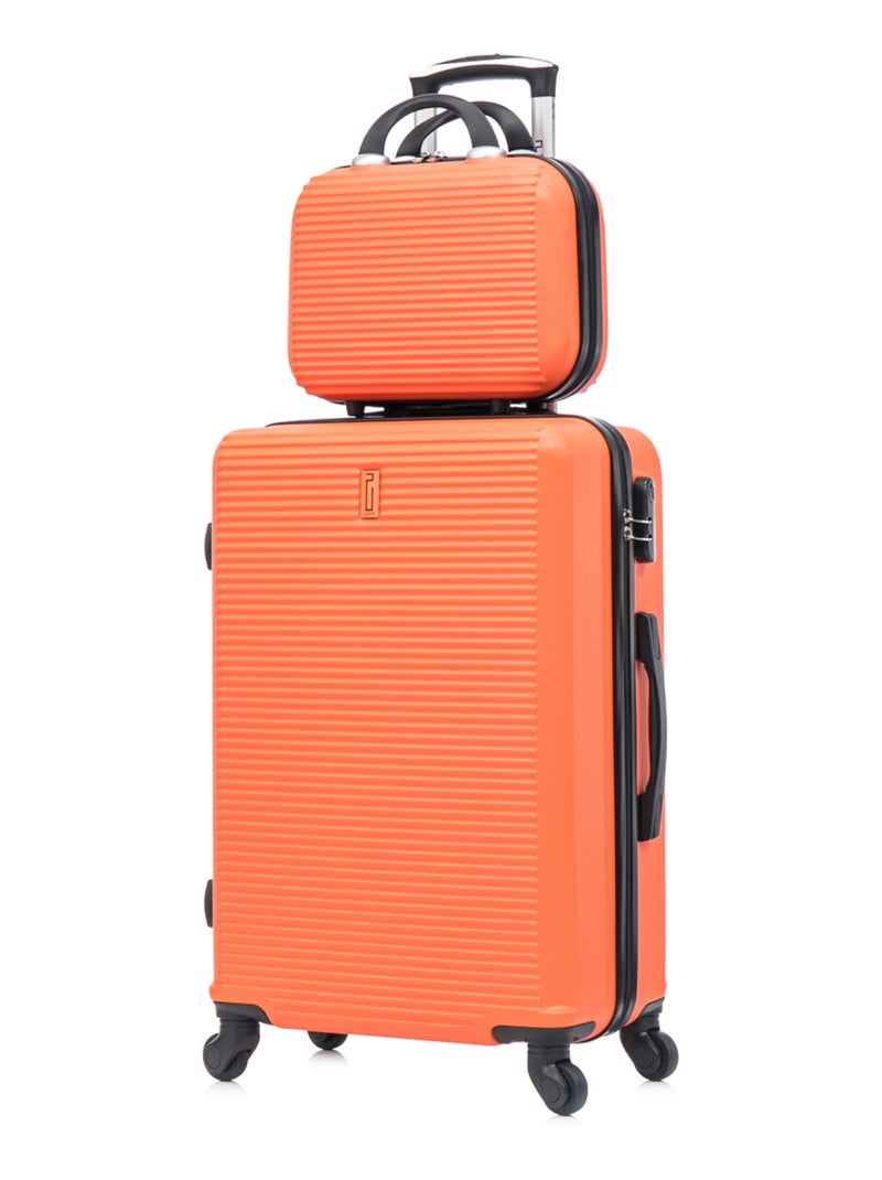 Valise Moyenne 65x42x26cm avec Vanity | Modèle Weekend | CELIMS France Orange - Kiabi
