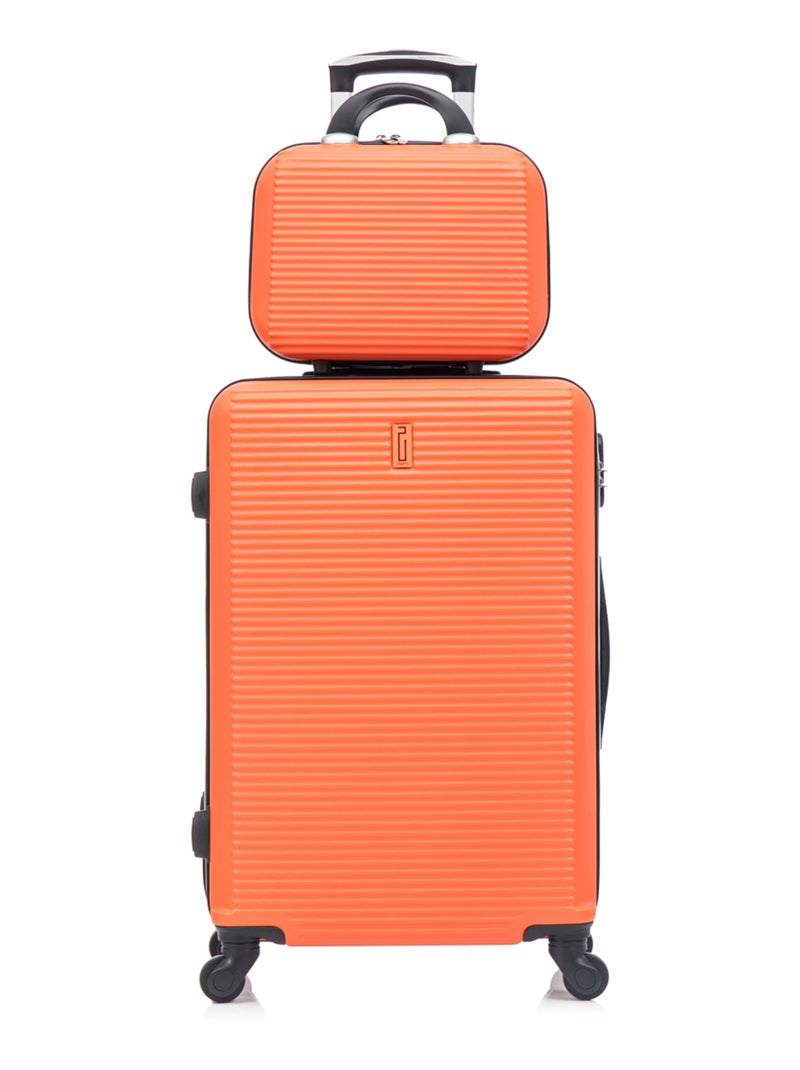 Valise Moyenne 65x42x26cm avec Vanity | Modèle Weekend | CELIMS France Orange - Kiabi