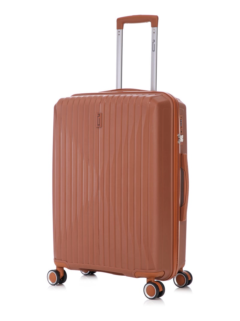 Valise Moyenne 65x42x26cm en Polypropylène | Serrure TSA | CELIMS France Marron - Kiabi