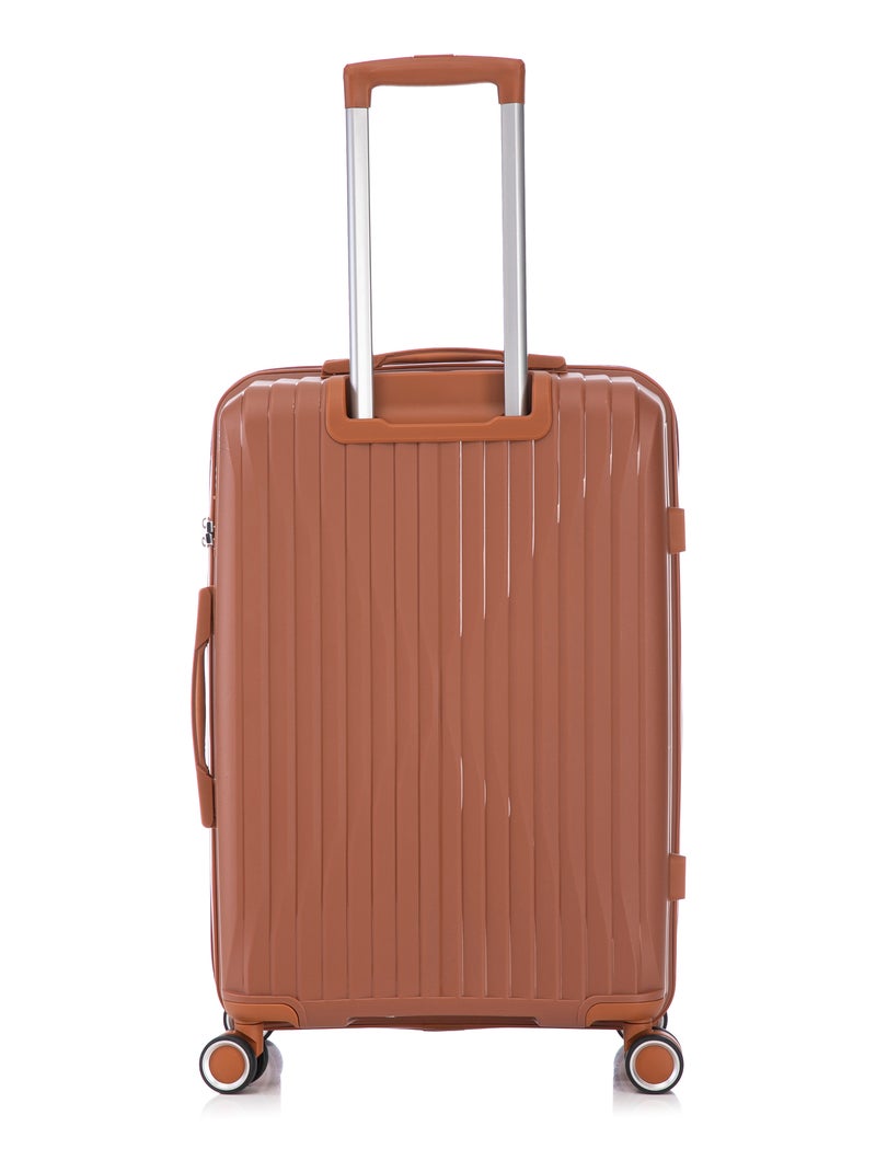 Valise Moyenne 65x42x26cm en Polypropylène | Serrure TSA | CELIMS France Marron - Kiabi