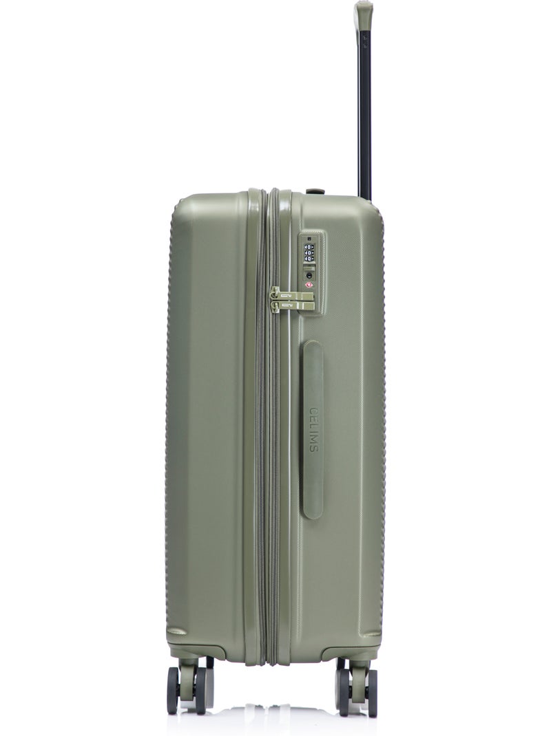 Valise Moyenne Taille | Cadenas TSA | Extensible | Bagage Moyenne avec 4 Roues 65cm | CELIMS France Vert olive - Kiabi