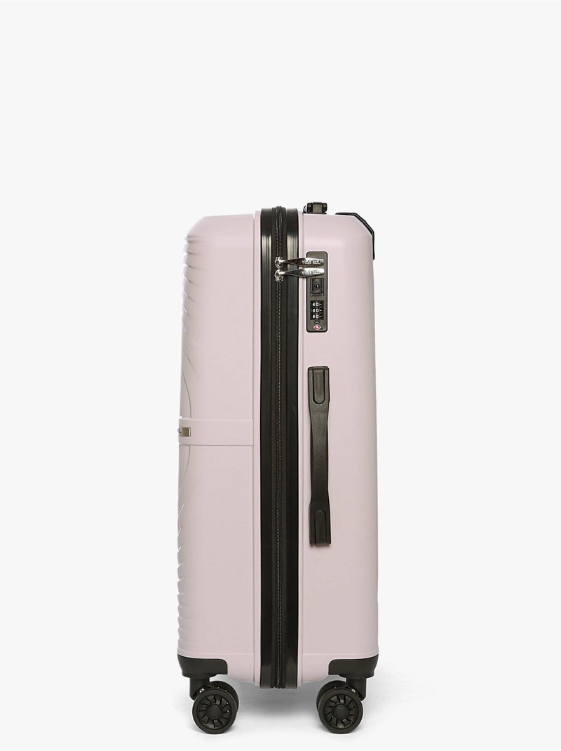 Valise Rigide Montreal Travel Polypropylene Noir Violet Blanc - Kiabi