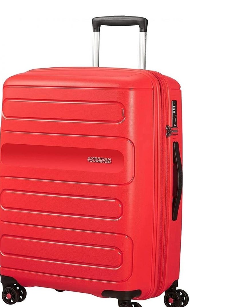 Valise Rigide Sunside 68 cm extensible TS ABS Rouge - Kiabi