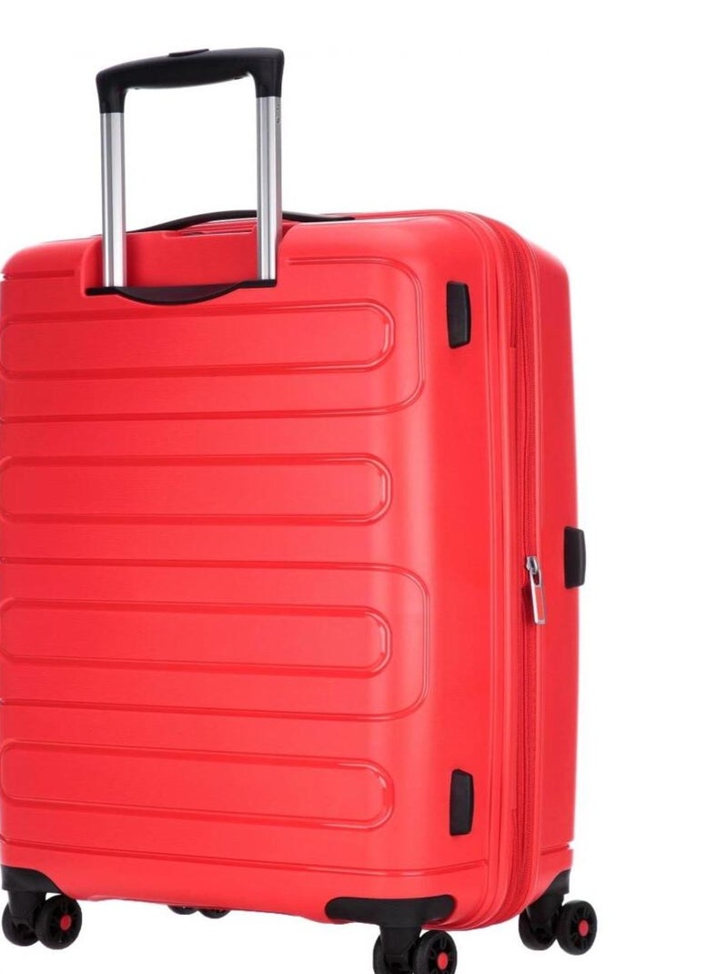 Valise Rigide Sunside 68 cm extensible TS ABS Rouge - Kiabi