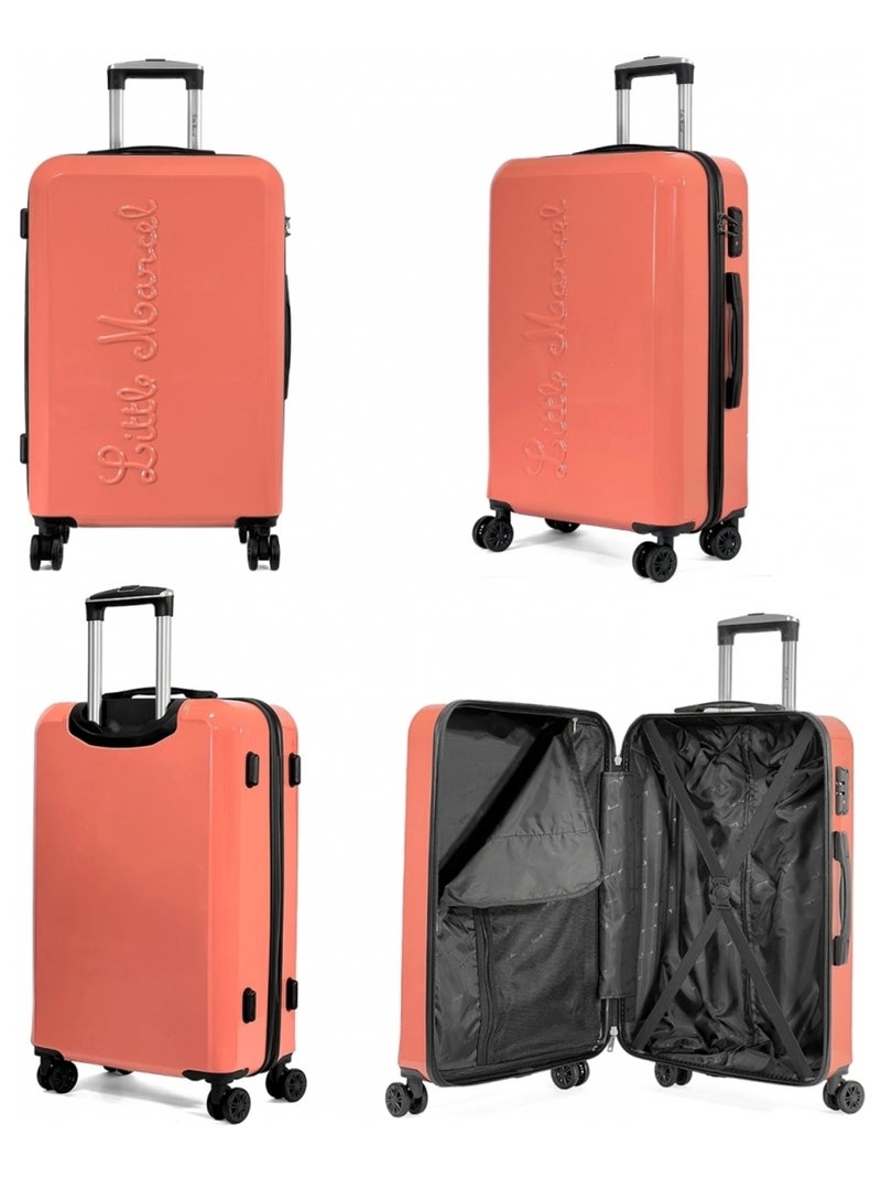 Valise rigide TSA polycarbonate 68 cm Rose - Kiabi