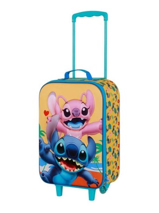 Valise Trolley Soft 3D - Disney Lilo et Stitch Ocean - Bleu - Taille Unique