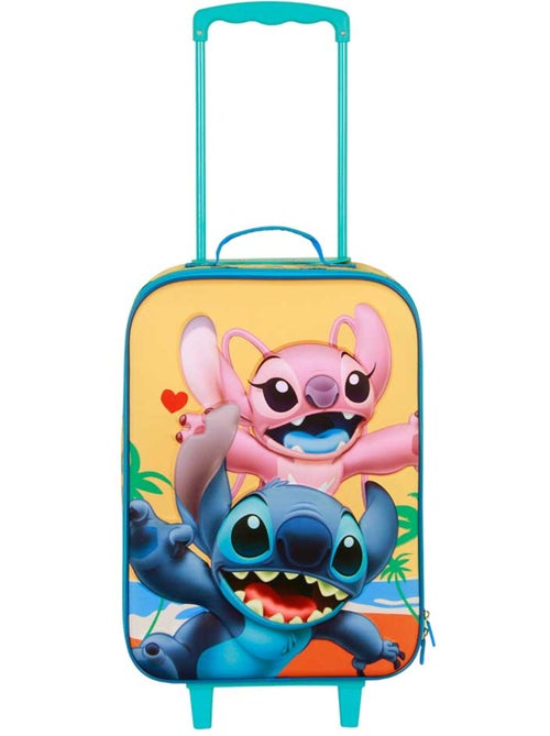 Valise Trolley Soft 3D - Disney Lilo et Stitch Ocean - Bleu - Taille Unique - Kiabi