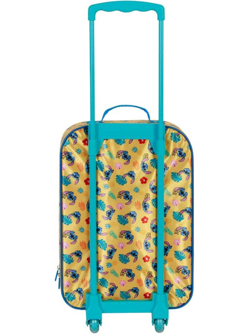 Valise Trolley Soft 3D - Disney Lilo et Stitch Ocean - Bleu - Taille Unique Bleu - Kiabi