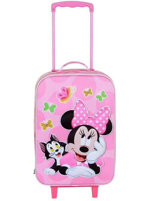 Valise Trolley Soft 3D - Disney Minnie Mouse Kitten - Rose - Taille Unique - Kiabi