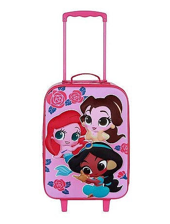 Valise Trolley Soft 3D - Disney Princesses Disney Flowers - Rose - Taille Unique