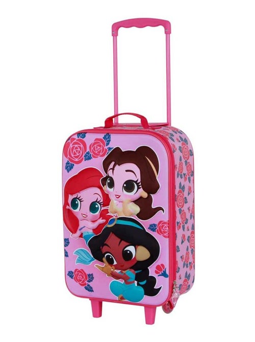 Valise Trolley Soft 3D - Disney Princesses Disney Flowers - Rose - Taille Unique - Kiabi