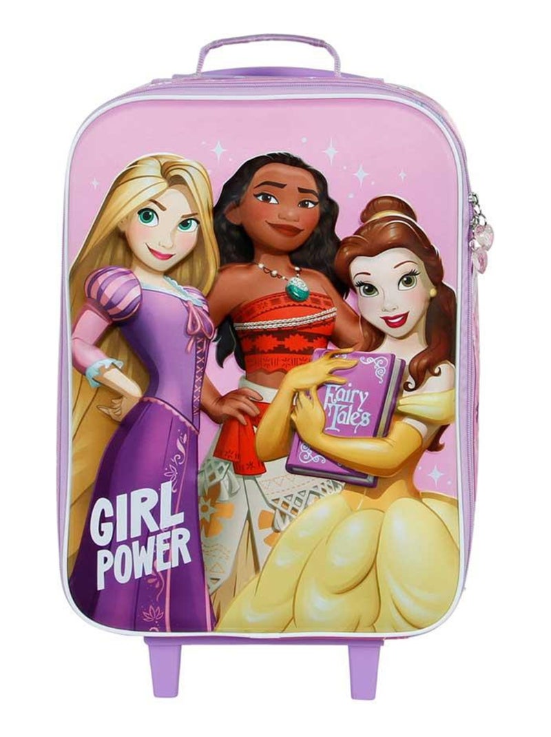 Valise Trolley Soft 3D - Princesses Disney Power Mauve lilas - Kiabi
