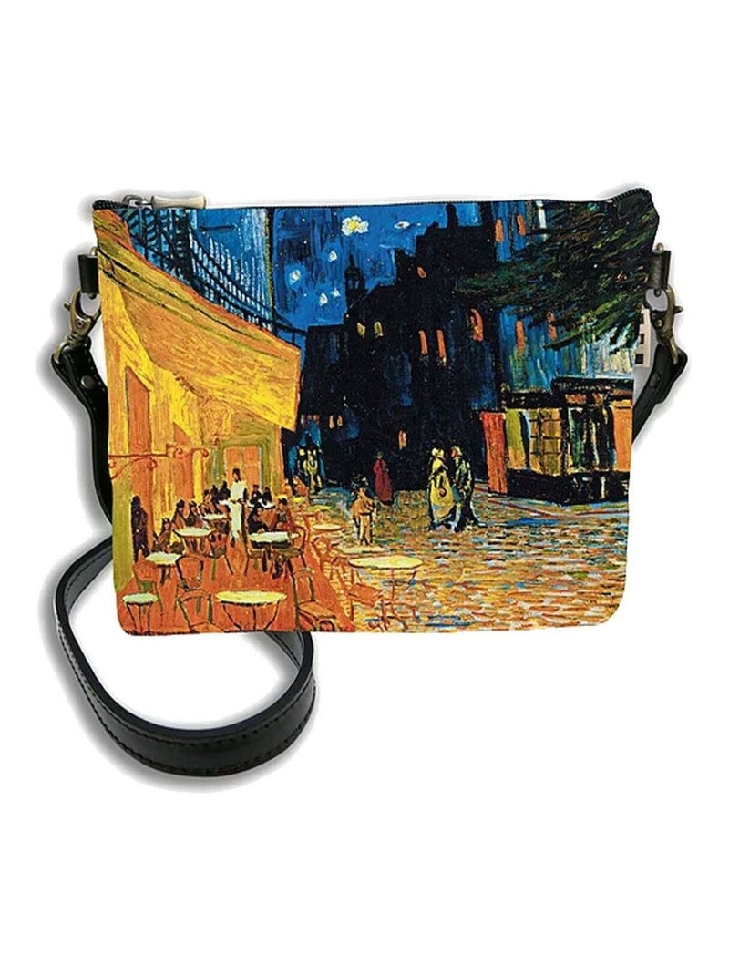VAN GOGH TERRASSE DU CAFÉ LE SOIR Sac avec bandoulière Bleu - Kiabi