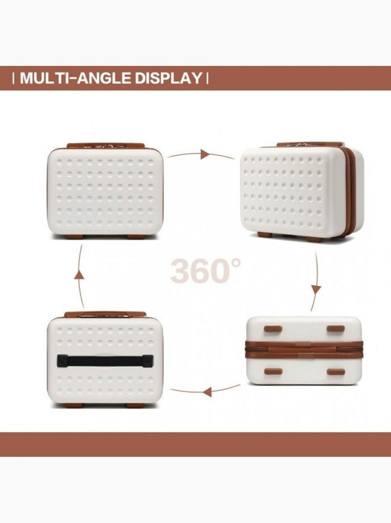 Vanity case rigide abs 11 l 31x18x22 cm - kono Blanc - Kiabi