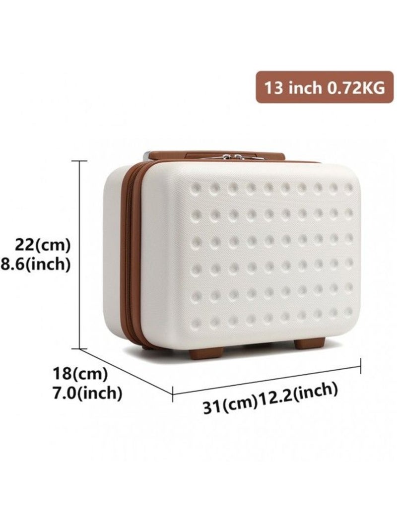Vanity case rigide abs 11 l 31x18x22 cm - kono Blanc - Kiabi