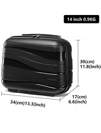 Vanity case rigide abs 17 l 34x30x17 cm - kono