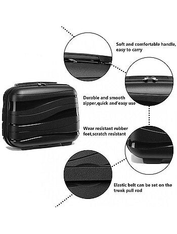 Vanity case rigide abs 17 l 34x30x17 cm - kono