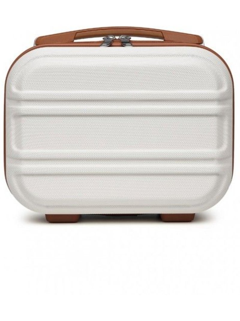 Vanity case rigide abs intérieur doublé 28x21x15 cm - kono Blanc - Kiabi
