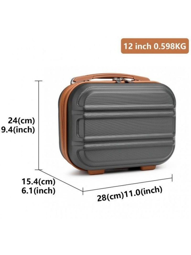Vanity case rigide abs intérieur doublé 28x21x15 cm - kono Gris - Kiabi