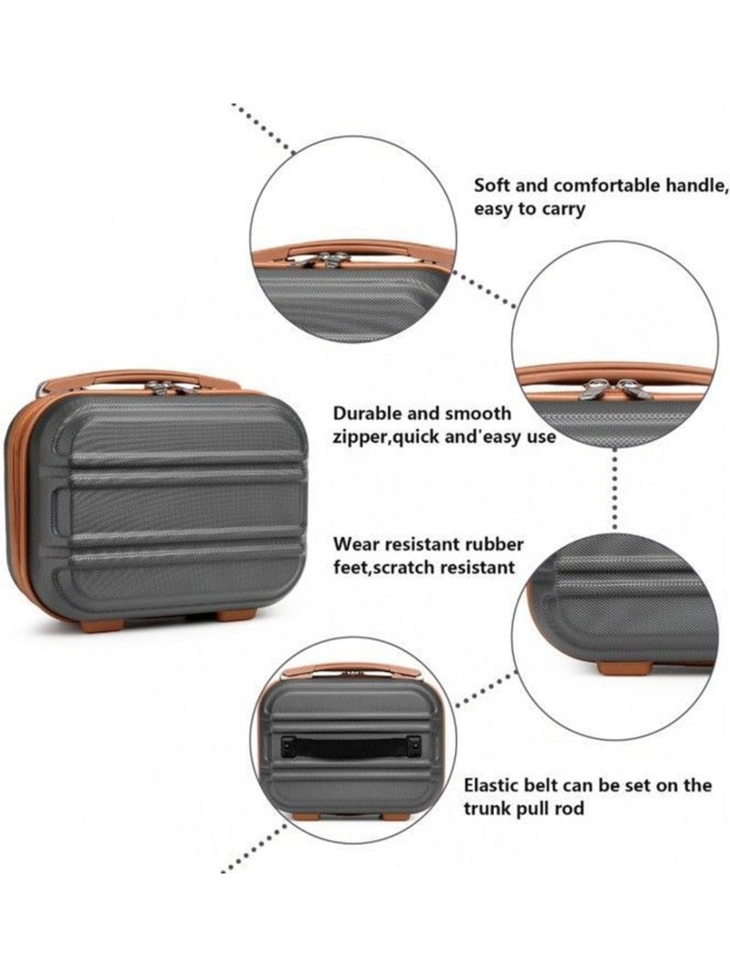 Vanity case rigide abs intérieur doublé 28x21x15 cm - kono Gris - Kiabi